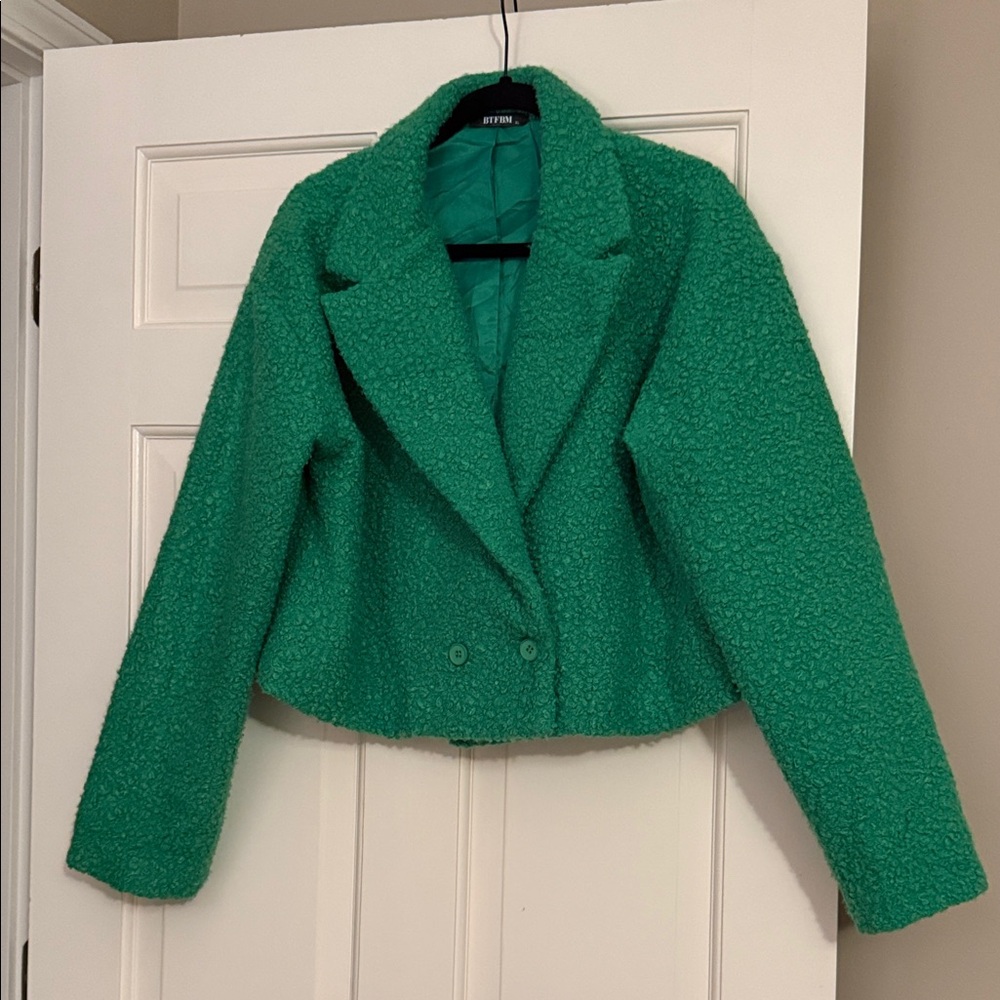 Emerald Green Teddy Jacket - image 1